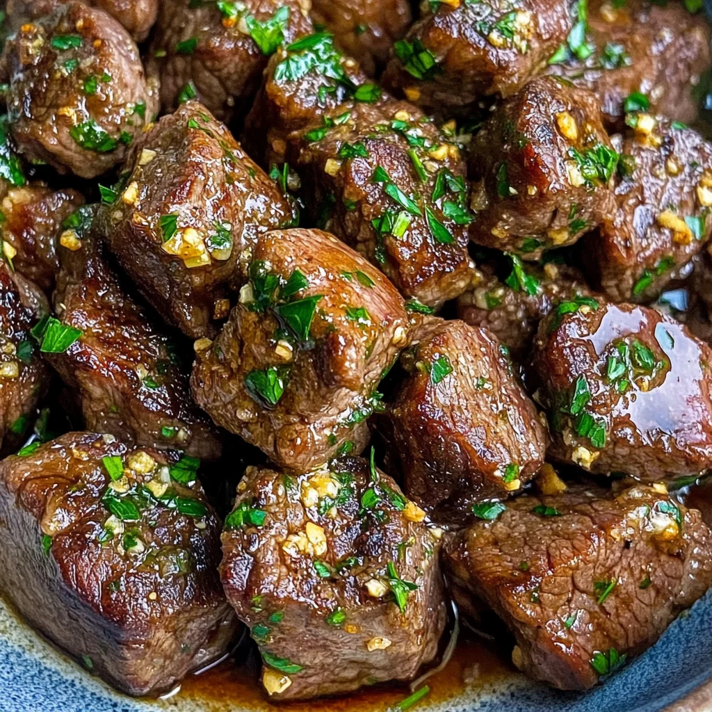 Air Fryer Garlic Butter Steak Bites