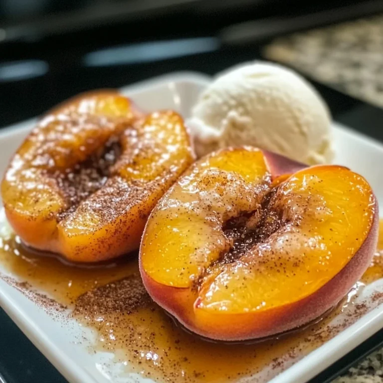 Baked Peaches with Brown Sugar and Cinnamon