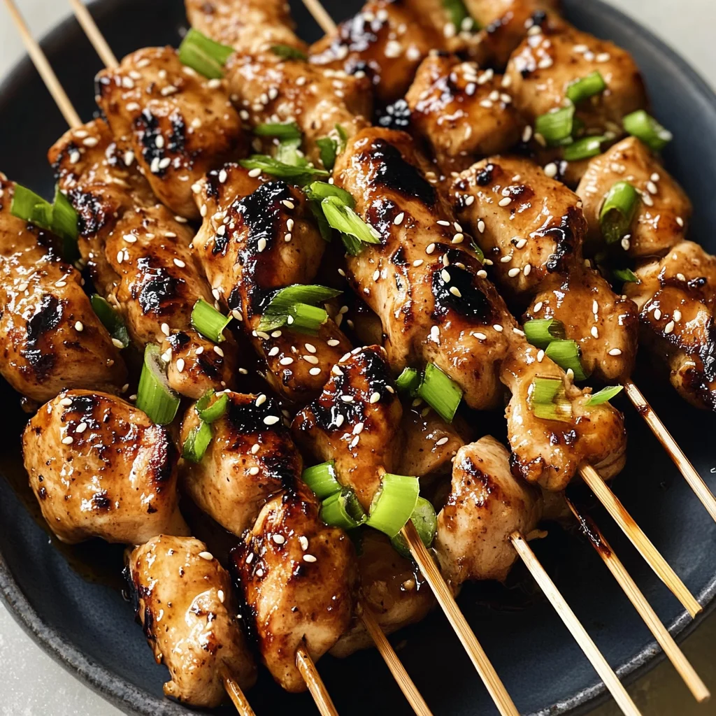 Honey Garlic Asian Chicken Kabobs