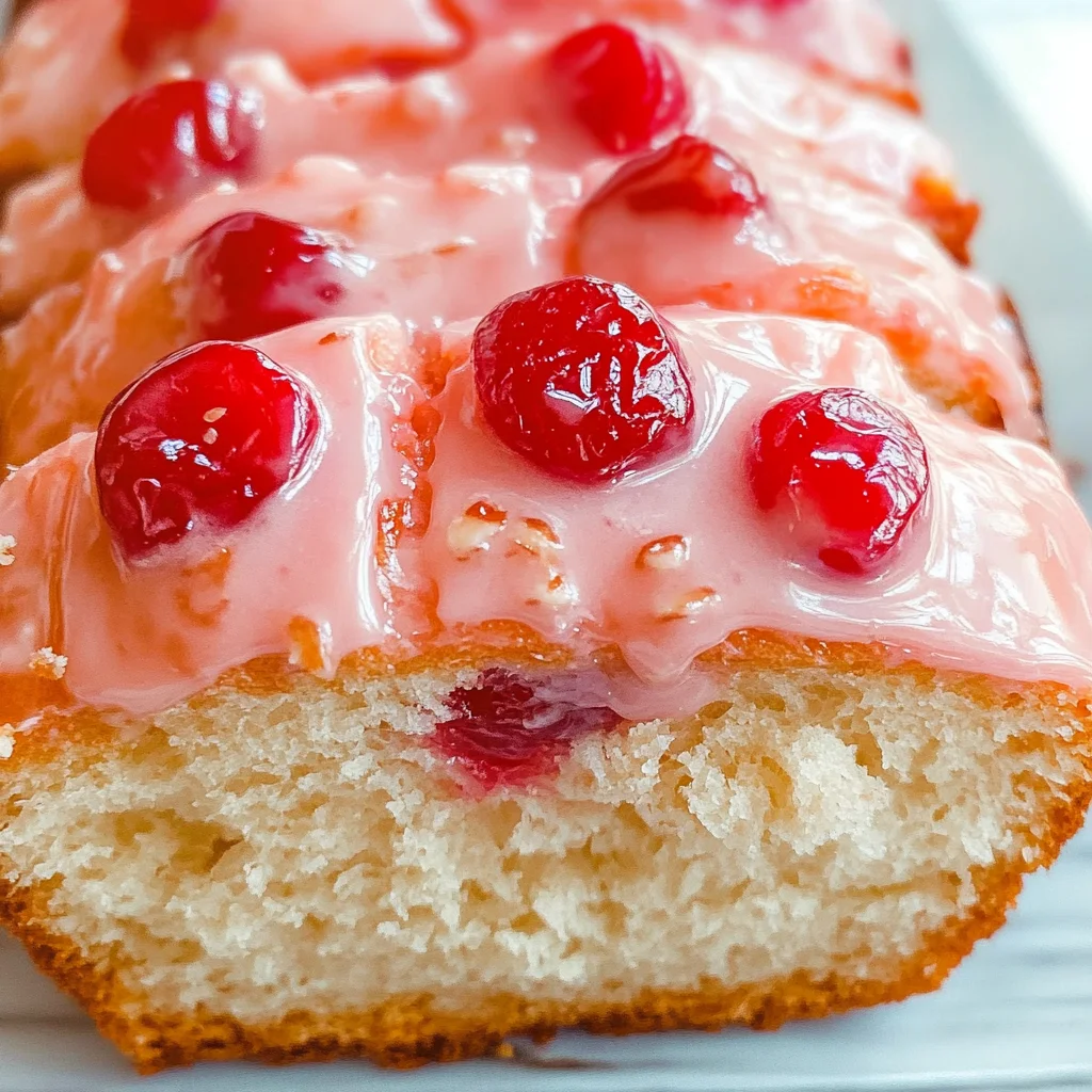 Sweet Soft Cherry Bread with Cherry-Almond Glaze